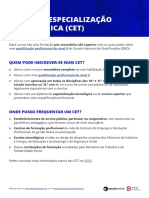 Curso de Especialização Tecnologica (Cet)