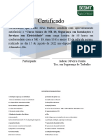 Certificado Curso de NR 10