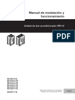 Manual de Instalación y Funcionamiento: Unidad de Aire Acondicionado VRV IV