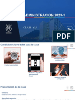 Administracion 2023-1: CLASE N°5