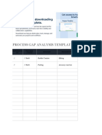 Process Gap Analysis Template: Process Process Step Reference NO. Process Owner