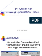 Chapter 14: Solving and Analyzing Optimization Models: © 2007 Pearson Education