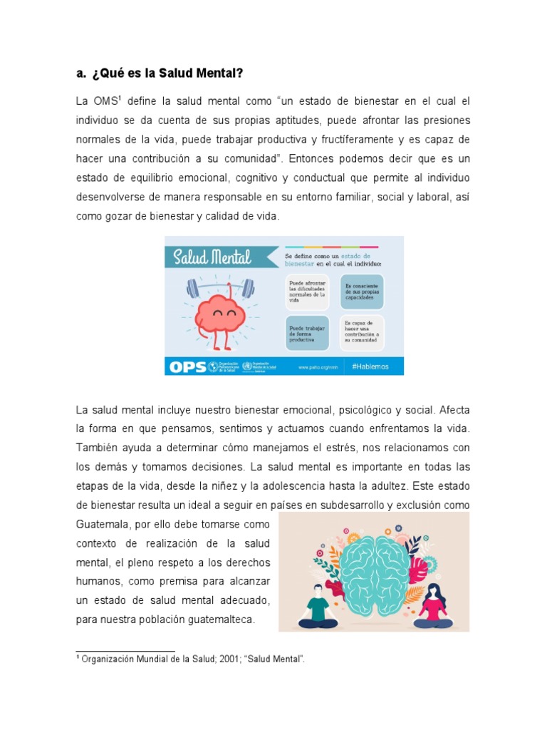 Qué Es La Salud Mental | PDF