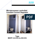 Microprocessor controlled Constant Current Regulator Instruction Manual
