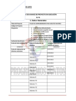 Informe de Avance de Proyecto en Ejecución N.º 8: 1. Datos Generales