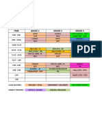 Southbridge International School Grade 1-3 Class Schedule