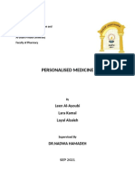 Personalised Medicine: Leen Al-Ayoubi Lara Kamal Layal Alsaleh