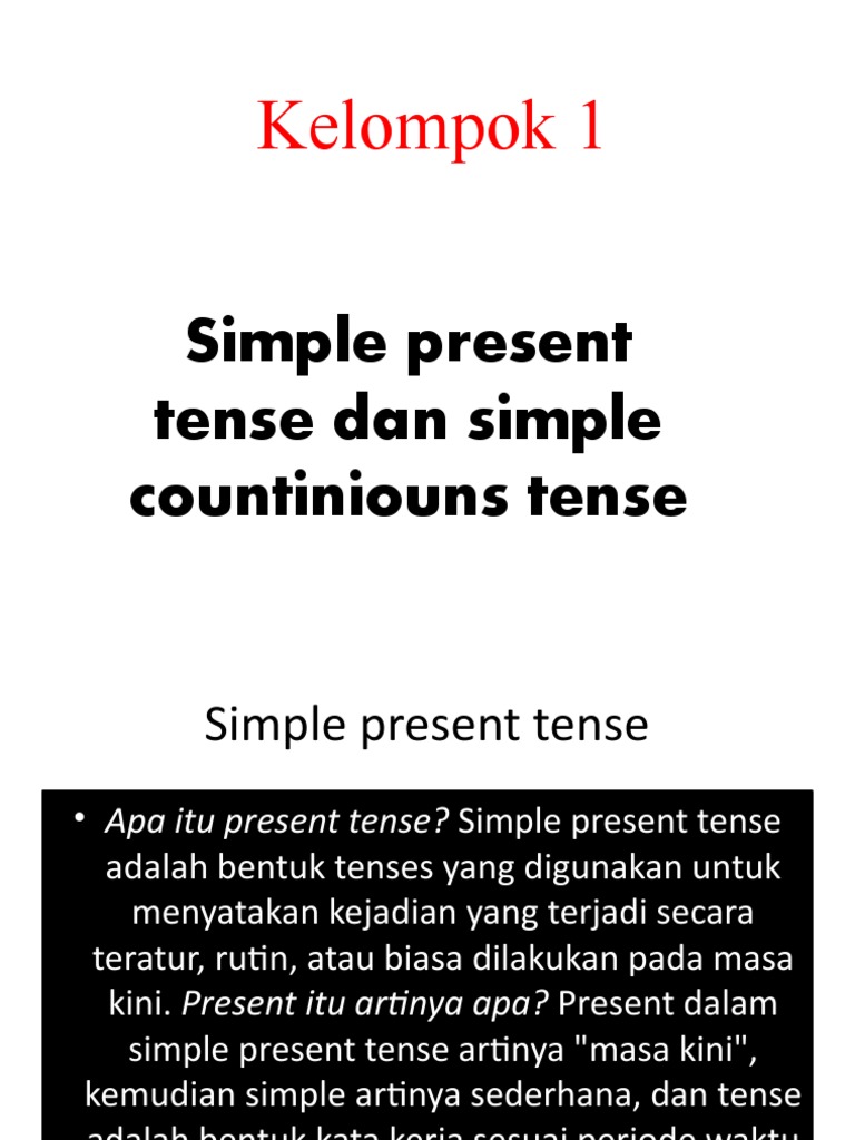 Pengantar Simple Present Tense | PDF | Seni & Disiplin Bahasa