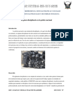 Universidad Central Del Ecuador: Régimen Disciplinario en La Policía Nacional