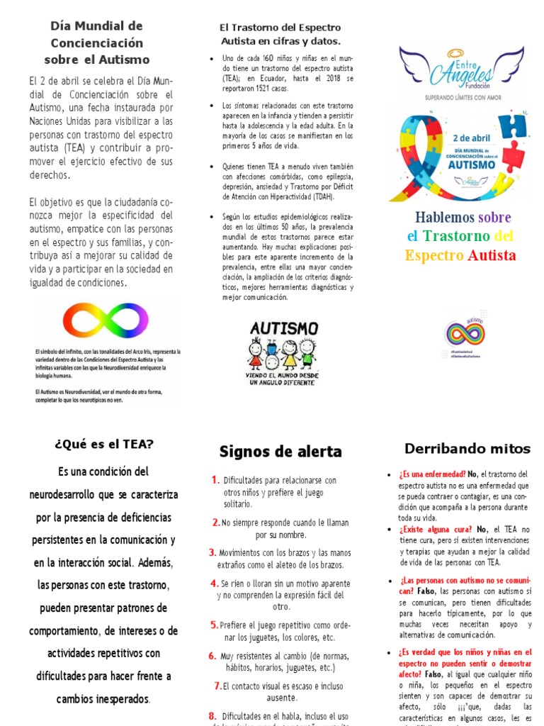 Concienciación sobre el Autismo y TDAH | PDF | Espectro autista ...