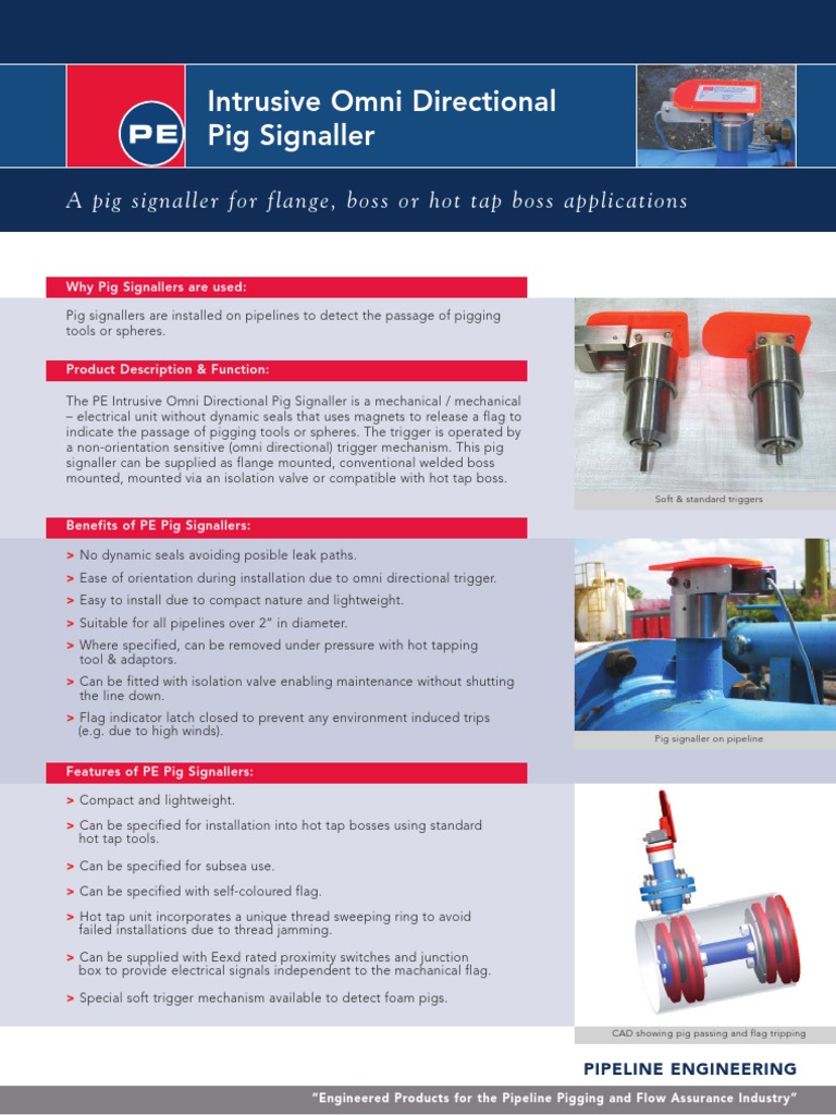 Omnidirectional Pig Signaller | PDF | Tap (Valve) | Pipeline Transport