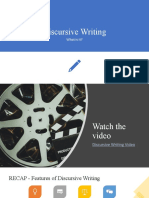 Discursive Writing: What Is It?
