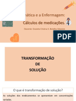 Transformação de solução: Cálculos para alterar a concentração