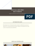 Título Décimo Recursos: Código de Procedimientos Penales Del Estado de Baja California