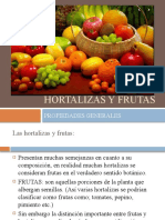 Hortalizas Y Frutas: Propiedades Generales