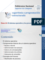 El Sistema Operativo y Los Procesos: Tema 16