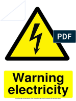 Warning Electricity