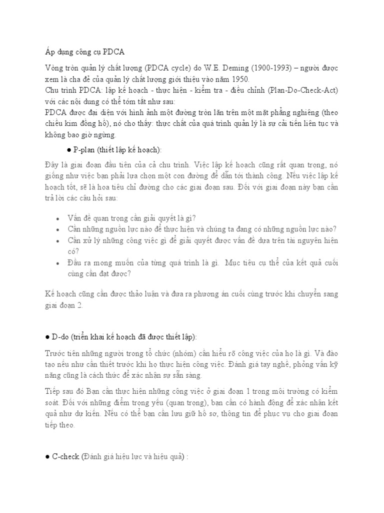 Pdca | PDF
