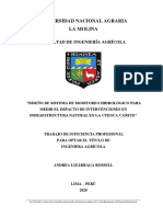 Monitoreo hídrico para medir impacto de intervenciones