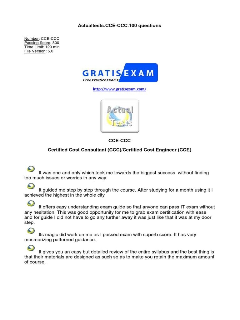 CCE-CCC Exam Guide and Questions | PDF | Depreciation | Expense