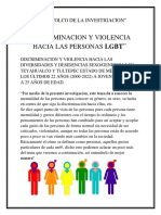 Discriminacion Y Violencia Hacia Las Personas LGBT: "Protocolco de La Investigacion"