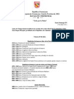 Linea de Tiempo Honores Militares y Pase de Revista 29 4 2022 Unidades Subordinadas