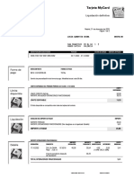 Liquidación definitiva tarjeta MyCard