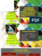 World Harvest Missiona RY Church: Ushering Department