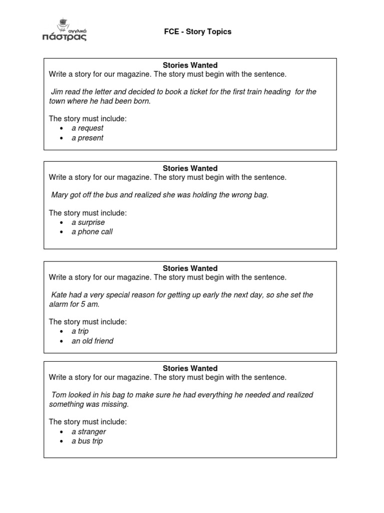 Easy Story Topics
