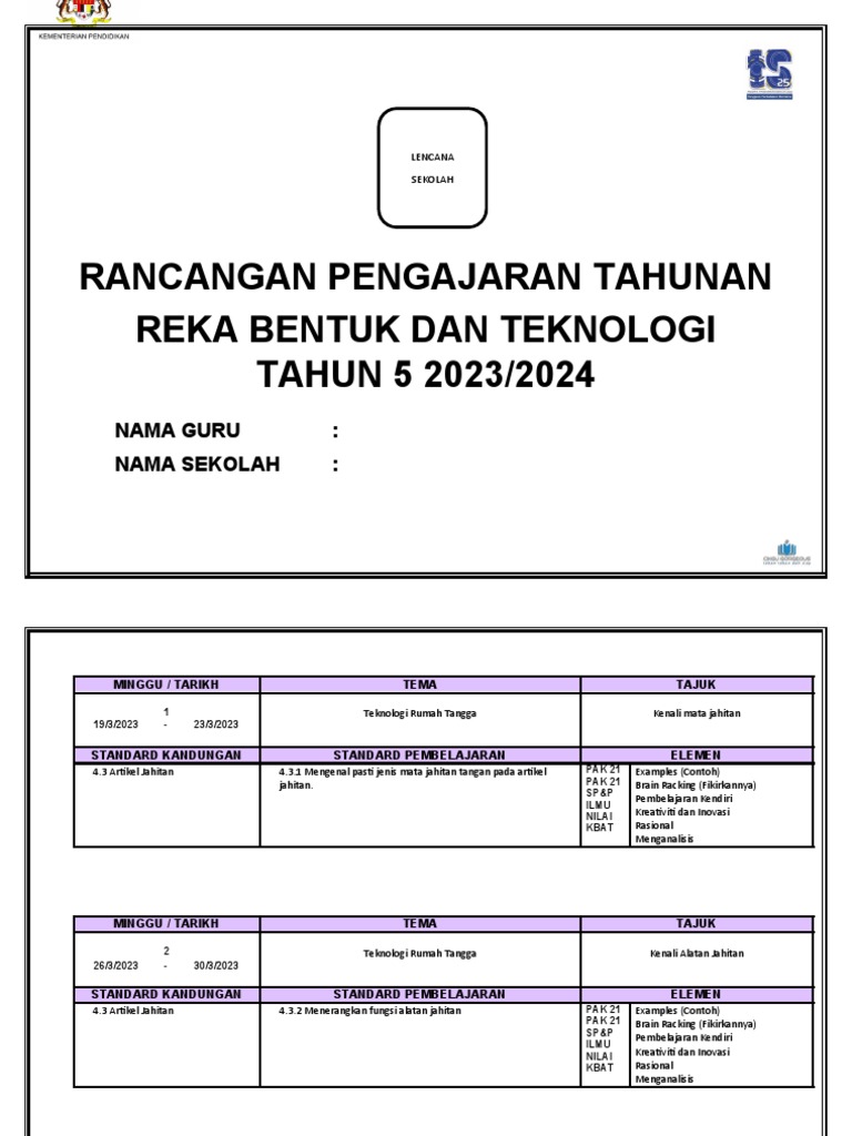 1. RPT RBT SK TAHUN 5 20232024 BY CIKGU PDF