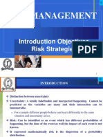 Risk Management: Introduction Objectives Risk Strategies