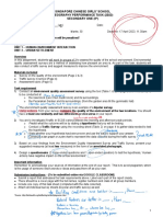 Singapore Chinese Girls' School Geography Performance Task (2023) Secondary One (Ip)