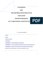 Les Effets DES Transformations Des États Sur Leurs Dettes Publiques Et Autres Obligations Financières