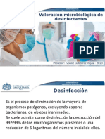 Valoración Microbiológica de Desinfectantes: Profesor: Ivonne Gutiérrez Rojas - 2023
