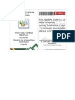 Victor Kazu Cardoso Nakamura: Técnico em Informática Integrado Integrado Alexandre Jesus Da Silva Machado 2023302964