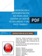 Interpretación E Implementación ISO 45001:2018 Sistema de Gestión de Seguridad Y Salud en El Trabajo