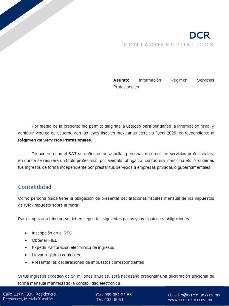 Guía de Obligaciones Fiscales 2020 | PDF | Impuesto sobre la renta ...
