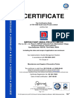 Certificate: Nippon Paint (India) Private Limited