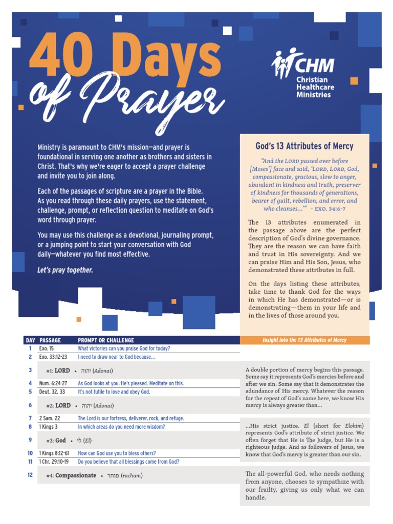 God s 13 attributes of mercy let s pray together pdf mercy prayer