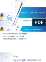 Regresi Linier Pada Python: Praktikum Pengenalan Pola - C Kelompok 3