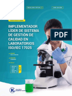 Implementador Líder de Sistema de Gestión de Calidad en Laboratorios ISO/IEC 17025