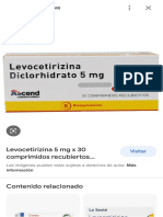 Levocetirizina 5 MG X 30 Comprimidos Recubie!os (Ascend ..