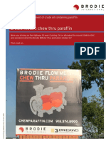 Brodie Meters Chew Thru Paraffin: Case Study: Measurement of Crude Oil Containing Paraffin