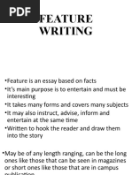 Feature Writing