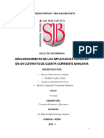 Desconocimiento de Las Implicancias Jurídicas en Un Contrato de Cuenta Corriente Bancaria