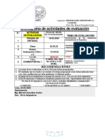 Cronograma de Actividades de Evaluación