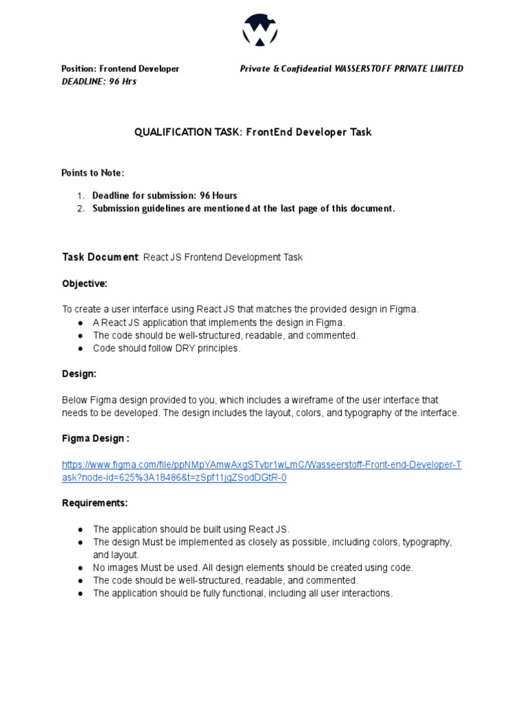 FrontEnd Developer Task | PDF | Page Layout | Information Technology ...