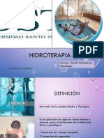 Hidroterapia: Docente: Giselle Ortiz Iglesias Kinesiólogo