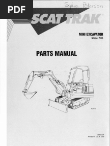 P Rts Manual: Mini Excavator
