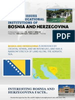 Trends and Issues in The Educational System - Institution of BOSNIA and HERZEGOVINA